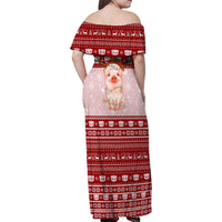 Lovely Pig Merry Christmas Family Matching Off Shoulder Maxi Dress and Hawaiian Shirt Xmas Holiday Patterns - Wonder Print Shop