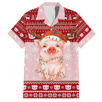 Lovely Pig Merry Christmas Family Matching Short Sleeve Bodycon Dress and Hawaiian Shirt Xmas Holiday Patterns - Wonder Print Shop