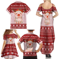 Lovely Pig Merry Christmas Family Matching Summer Maxi Dress and Hawaiian Shirt Xmas Holiday Patterns - Wonder Print Shop