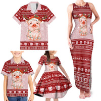 Lovely Pig Merry Christmas Family Matching Tank Maxi Dress and Hawaiian Shirt Xmas Holiday Patterns - Wonder Print Shop