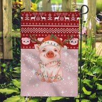 Lovely Pig Merry Christmas Garden Flag Xmas Holiday Patterns - Wonder Print Shop