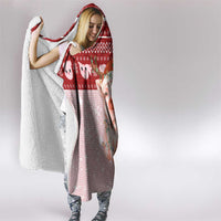 Lovely Pig Merry Christmas Hooded Blanket Xmas Holiday Patterns - Wonder Print Shop