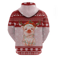 Lovely Pig Merry Christmas Hoodie Xmas Holiday Patterns - Wonder Print Shop