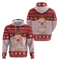 Lovely Pig Merry Christmas Hoodie Xmas Holiday Patterns - Wonder Print Shop