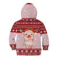 Lovely Pig Merry Christmas Kid Hoodie Xmas Holiday Patterns - Wonder Print Shop