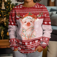 Lovely Pig Merry Christmas Kid Ugly Christmas Sweater Xmas Holiday Patterns - Wonder Print Shop