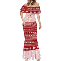 Lovely Pig Merry Christmas Mermaid Dress Xmas Holiday Patterns - Wonder Print Shop