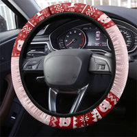 Lovely Pig Merry Christmas Steering Wheel Cover Xmas Holiday Patterns - Wonder Print Shop