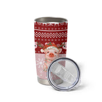 Lovely Pig Merry Christmas Tumbler Cup Xmas Holiday Patterns - Wonder Print Shop