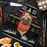 Lovely Pug Dog Christmas Apron Xmas Holiday Patterns - Wonder Print Shop