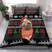 Lovely Pug Dog Christmas Bedding Set Xmas Holiday Patterns - Wonder Print Shop