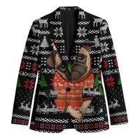 Lovely Pug Dog Christmas Blazer Xmas Holiday Patterns - Wonder Print Shop