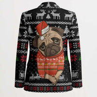 Lovely Pug Dog Christmas Blazer Xmas Holiday Patterns - Wonder Print Shop