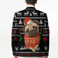 Lovely Pug Dog Christmas Blazer Xmas Holiday Patterns - Wonder Print Shop
