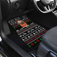 Lovely Pug Dog Christmas Car Mats Xmas Holiday Patterns - Wonder Print Shop