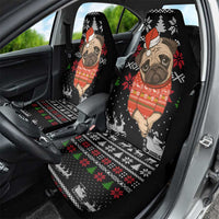 Lovely Pug Dog Christmas Car Seat Cover Xmas Holiday Patterns - Wonder Print Shop