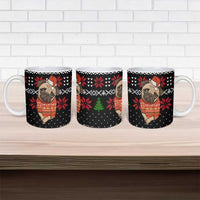 Lovely Pug Dog Christmas Ceramic Mug Xmas Holiday Patterns - Wonder Print Shop
