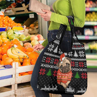 Lovely Pug Dog Christmas Grocery Bag Xmas Holiday Patterns - Wonder Print Shop