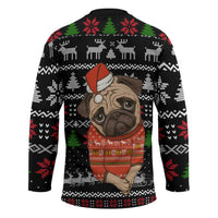 Lovely Pug Dog Christmas Hockey Jersey Xmas Holiday Patterns - Wonder Print Shop