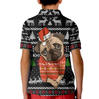 Lovely Pug Dog Christmas Kid Polo Shirt Xmas Holiday Patterns - Wonder Print Shop