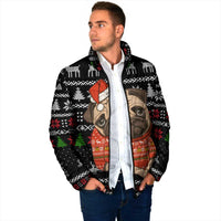 Lovely Pug Dog Christmas Padded Jacket Xmas Holiday Patterns - Wonder Print Shop