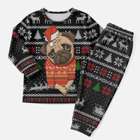 Lovely Pug Dog Christmas Pajama Set Xmas Holiday Patterns - Wonder Print Shop
