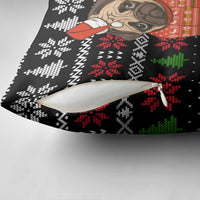 Lovely Pug Dog Christmas Pillow Cover Xmas Holiday Patterns - Wonder Print Shop