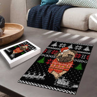 Lovely Pug Dog Christmas Puzzle Xmas Holiday Patterns - Wonder Print Shop