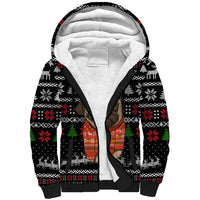 Lovely Pug Dog Christmas Sherpa Hoodie Xmas Holiday Patterns - Wonder Print Shop