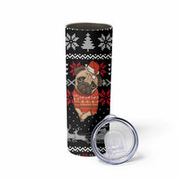 Lovely Pug Dog Christmas Skinny Tumbler Xmas Holiday Patterns - Wonder Print Shop