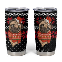 Lovely Pug Dog Christmas Tumbler Cup Xmas Holiday Patterns - Wonder Print Shop