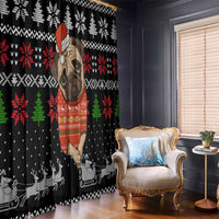 Lovely Pug Dog Christmas Window Curtain Xmas Holiday Patterns - Wonder Print Shop