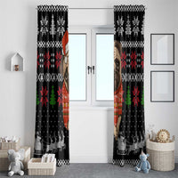 Lovely Pug Dog Christmas Window Curtain Xmas Holiday Patterns - Wonder Print Shop