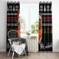 Lovely Pug Dog Christmas Window Curtain Xmas Holiday Patterns - Wonder Print Shop