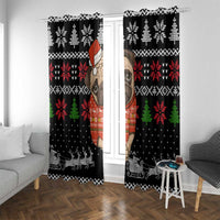 Lovely Pug Dog Christmas Window Curtain Xmas Holiday Patterns - Wonder Print Shop