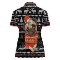 Lovely Pug Dog Christmas Women Polo Shirt Xmas Holiday Patterns - Wonder Print Shop