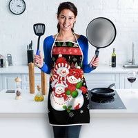 Lovely Snowman Christmas Apron Xmas Holiday Patterns - Wonder Print Shop