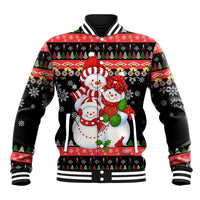 Lovely Snowman Christmas Baseball Jacket Xmas Holiday Patterns - Wonder Print Shop