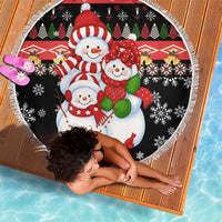 Lovely Snowman Christmas Beach Blanket Xmas Holiday Patterns - Wonder Print Shop