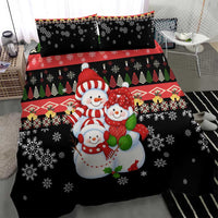 Lovely Snowman Christmas Bedding Set Xmas Holiday Patterns - Wonder Print Shop