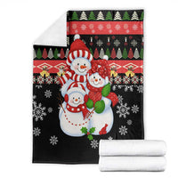 Lovely Snowman Christmas Blanket Xmas Holiday Patterns - Wonder Print Shop