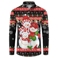 Lovely Snowman Christmas Button Sweatshirt Xmas Holiday Patterns - Wonder Print Shop