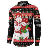 Lovely Snowman Christmas Button Sweatshirt Xmas Holiday Patterns - Wonder Print Shop