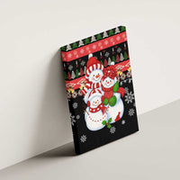 Lovely Snowman Christmas Canvas Wall Art Xmas Holiday Patterns - Wonder Print Shop
