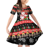 Lovely Snowman Christmas Family Matching Off Shoulder Short Dress and Hawaiian Shirt Xmas Holiday Patterns - Wonder Print Shop