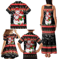 Lovely Snowman Christmas Family Matching Tank Maxi Dress and Hawaiian Shirt Xmas Holiday Patterns - Wonder Print Shop