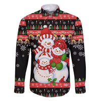 Lovely Snowman Christmas Family Matching Tank Maxi Dress and Hawaiian Shirt Xmas Holiday Patterns - Wonder Print Shop