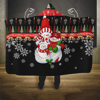 Lovely Snowman Christmas Hooded Blanket Xmas Holiday Patterns - Wonder Print Shop