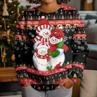 Lovely Snowman Christmas Kid Ugly Christmas Sweater Xmas Holiday Patterns - Wonder Print Shop