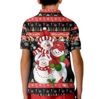 Lovely Snowman Christmas Kid Polo Shirt Xmas Holiday Patterns - Wonder Print Shop